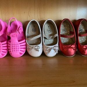 Chic Kids Pink, Cream, and Red Shoes Set
